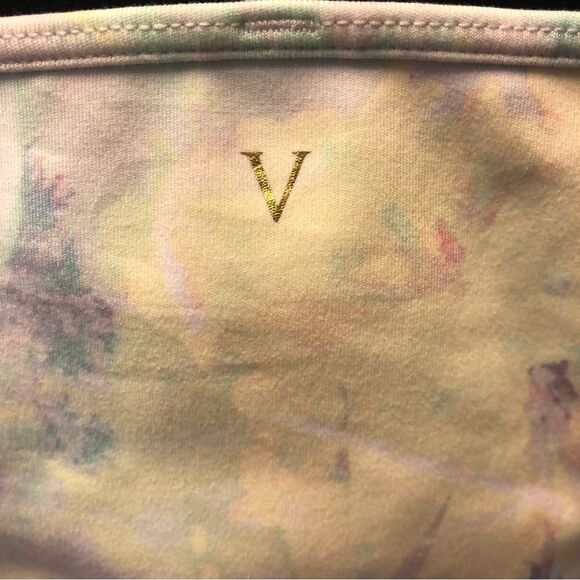 Victoria’s Secret floral workout crop top Sports Bra Athletic gym NWT size Large - Picture 5 of 7